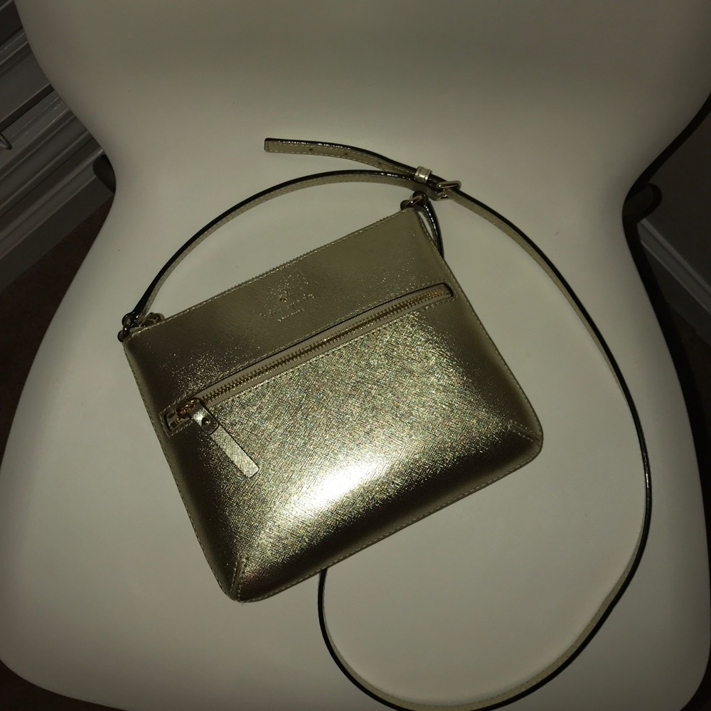 Gold Kate Spade Cross Body Bag